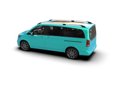 Üç boyutlu illüstrasyon. Modern araba beyaz arkaplanda izole edildi. 