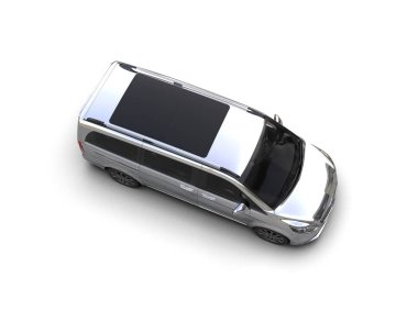 Üç boyutlu illüstrasyon. Modern araba beyaz arkaplanda izole edildi. 