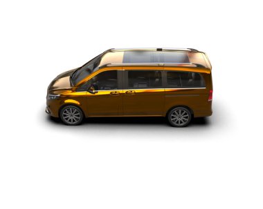 Üç boyutlu illüstrasyon. Modern araba beyaz arkaplanda izole edildi. 