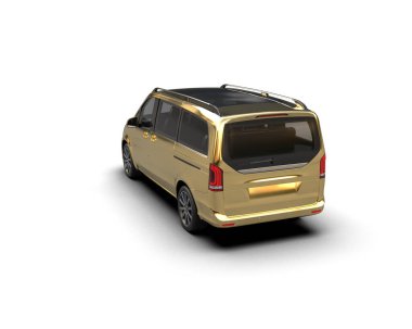 Üç boyutlu illüstrasyon. Modern araba beyaz arkaplanda izole edildi. 