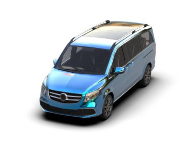 Üç boyutlu illüstrasyon. Modern araba beyaz arkaplanda izole edildi. 