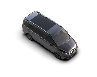 Üç boyutlu illüstrasyon. Modern araba beyaz arkaplanda izole edildi. 