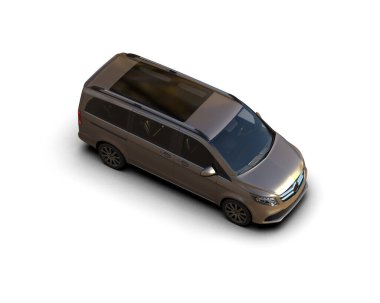 Üç boyutlu illüstrasyon. Modern araba beyaz arkaplanda izole edildi. 