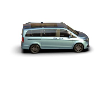 Modern araba beyaz arka planda izole edilmiş. 3d resimleme