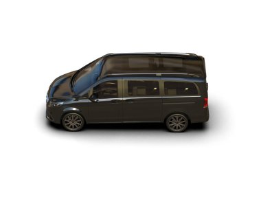 Modern araba beyaz arka planda izole edilmiş. 3d resimleme