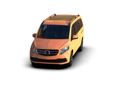 Modern araba beyaz arka planda izole edilmiş. 3d resimleme