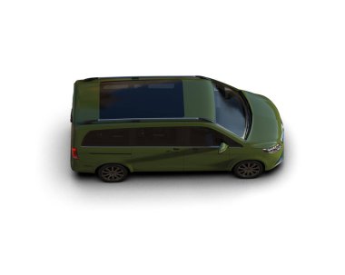 Modern araba beyaz arka planda izole edilmiş. 3d resimleme