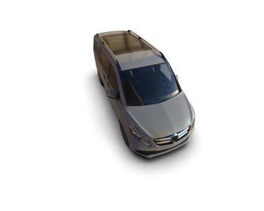 Modern araba beyaz arka planda izole edilmiş. 3d resimleme