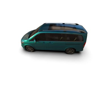 Modern araba beyaz arka planda izole edilmiş. 3d resimleme