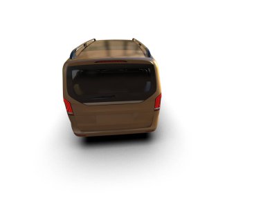 Modern araba beyaz arka planda izole edilmiş. 3d resimleme