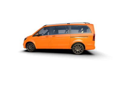 Modern araba beyaz arka planda izole edilmiş. 3d resimleme