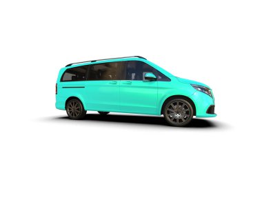 Modern araba beyaz arka planda izole edilmiş. 3d resimleme