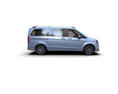 Modern araba beyaz arka planda izole edilmiş. 3d resimleme