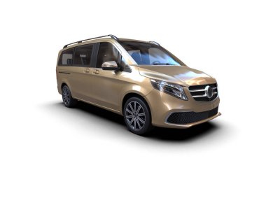 Modern araba beyaz arka planda izole edilmiş. 3d resimleme