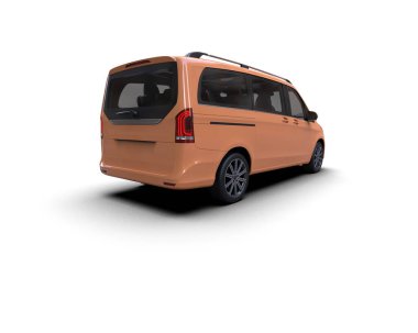 Modern araba beyaz arka planda izole edilmiş. 3d resimleme