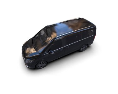 Modern araba beyaz arka planda izole edilmiş. 3d resimleme