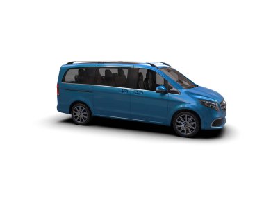 Modern araba beyaz arka planda izole edilmiş. 3d resimleme