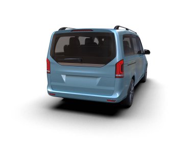 Modern araba beyaz arka planda izole edilmiş. 3d resimleme