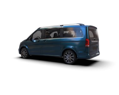 Modern araba beyaz arka planda izole edilmiş. 3d resimleme