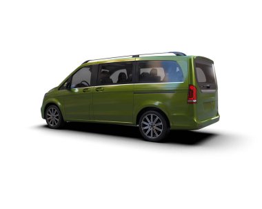 Modern araba beyaz arka planda izole edilmiş. 3d resimleme