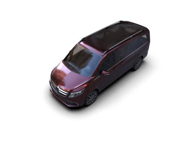 Modern araba beyaz arka planda izole edilmiş. 3d resimleme