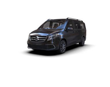 Modern araba beyaz arka planda izole edilmiş. 3d resimleme