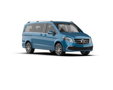 Modern araba beyaz arka planda izole edilmiş. 3d resimleme