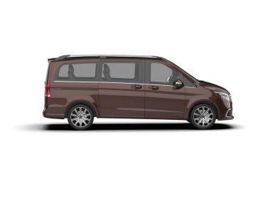 Modern araba beyaz arka planda izole edilmiş. 3d resimleme