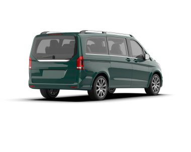 Modern araba beyaz arka planda izole edilmiş. 3d resimleme