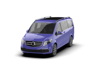 Modern araba beyaz arka planda izole edilmiş. 3d resimleme