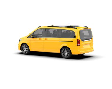 Modern araba beyaz arka planda izole edilmiş. 3d resimleme