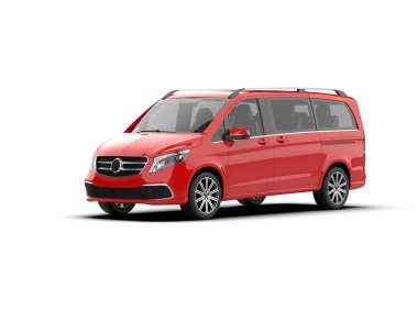 Modern araba beyaz arka planda izole edilmiş. 3d resimleme