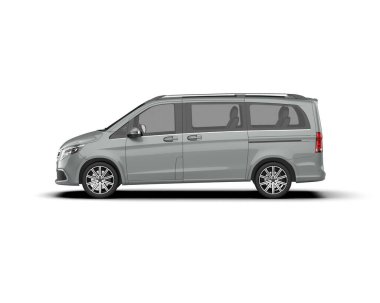 Modern araba beyaz arka planda izole edilmiş. 3d resimleme