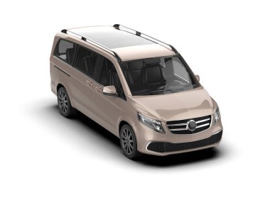 Modern araba beyaz arka planda izole edilmiş. 3d resimleme