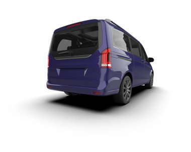 Modern araba beyaz arka planda izole edilmiş. 3d resimleme