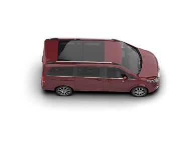 Modern araba beyaz arka planda izole edilmiş. 3d resimleme