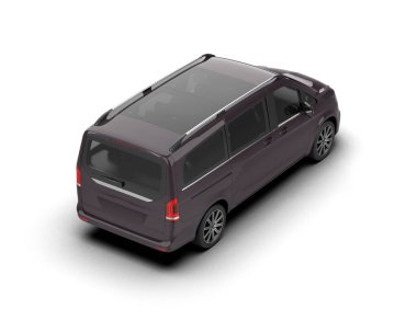 Modern araba beyaz arka planda izole edilmiş. 3d resimleme