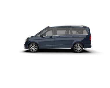 Modern araba beyaz arka planda izole edilmiş. 3d resimleme