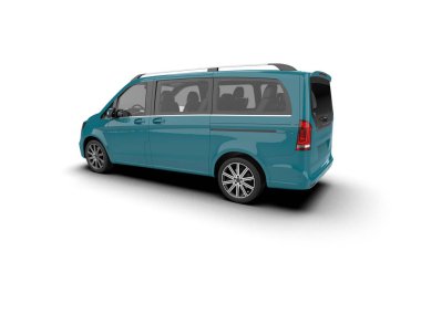 Modern araba beyaz arka planda izole edilmiş. 3d resimleme