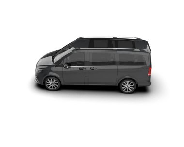 Modern araba beyaz arka planda izole edilmiş. 3d resimleme