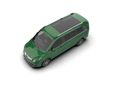 Modern araba beyaz arka planda izole edilmiş. 3d resimleme