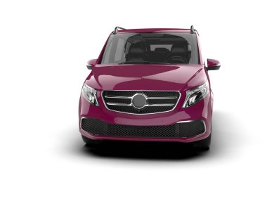 Modern araba beyaz arka planda izole edilmiş. 3d resimleme