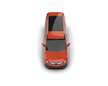 Modern araba beyaz arka planda izole edilmiş. 3d resimleme