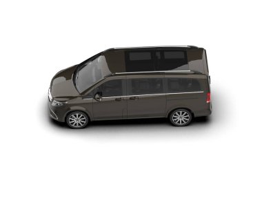 Modern araba beyaz arka planda izole edilmiş. 3d resimleme