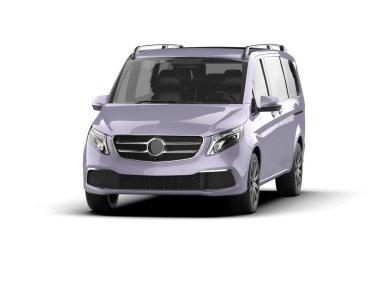 Modern araba beyaz arka planda izole edilmiş. 3d resimleme