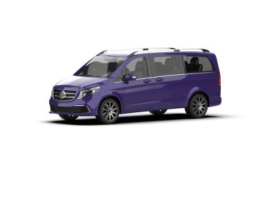 Modern araba beyaz arka planda izole edilmiş. 3d resimleme