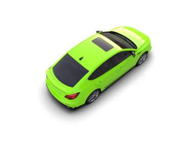 Modern araba beyaz arka planda izole edilmiş. 3d resimleme