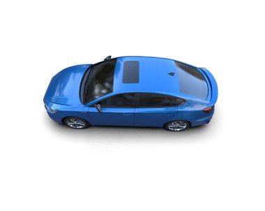 Modern araba beyaz arka planda izole edilmiş. 3d resimleme