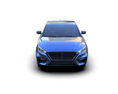  Üç boyutlu illüstrasyon. Modern araba beyaz arkaplanda izole edildi. 