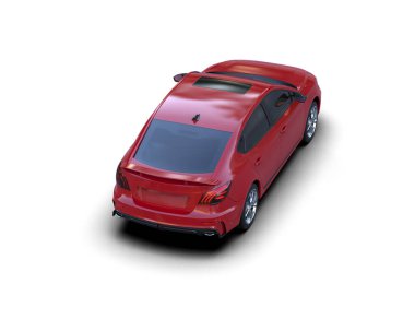  Üç boyutlu illüstrasyon. Modern araba beyaz arkaplanda izole edildi. 